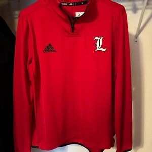 Adidas Louisville Cardinals Red Quarter-Zip Pullover